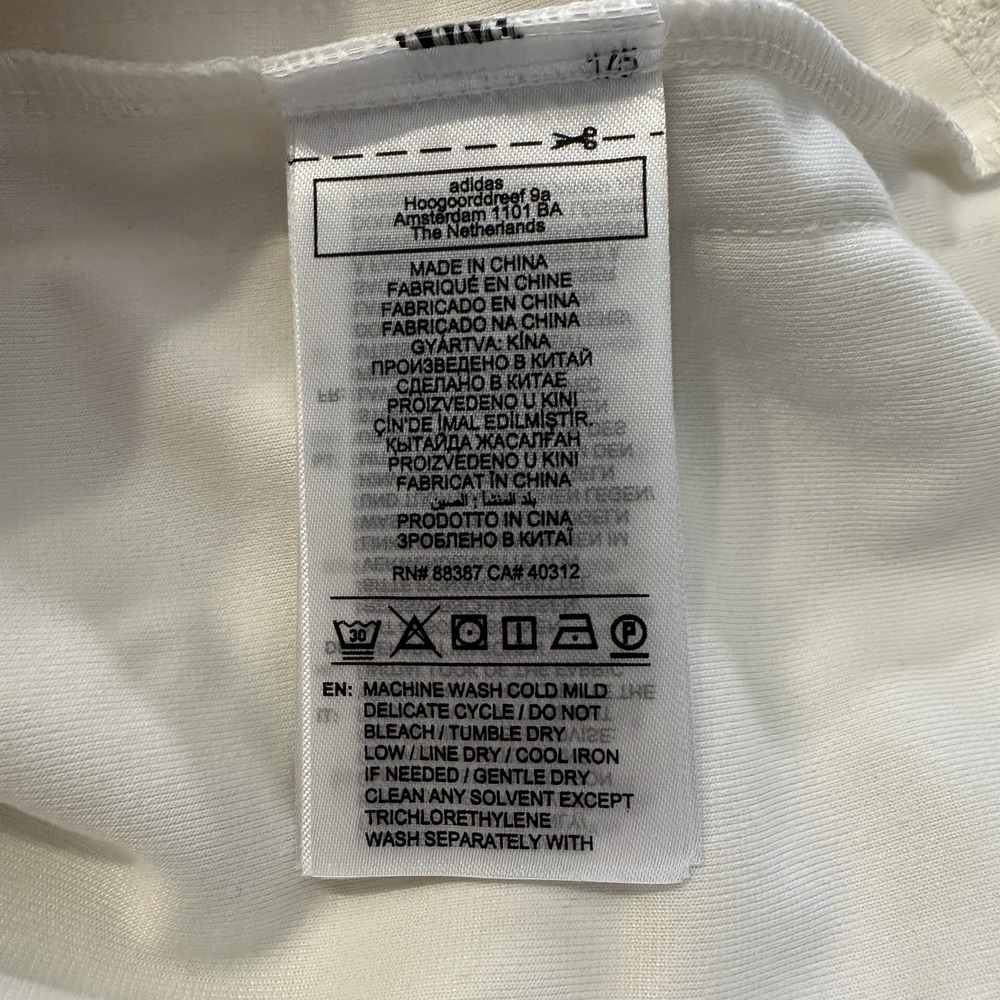 Adidas Originals Soccer Jersey Polo Womens 2XL Velour Crochet Off White KR7651 - Picture 9 of 10